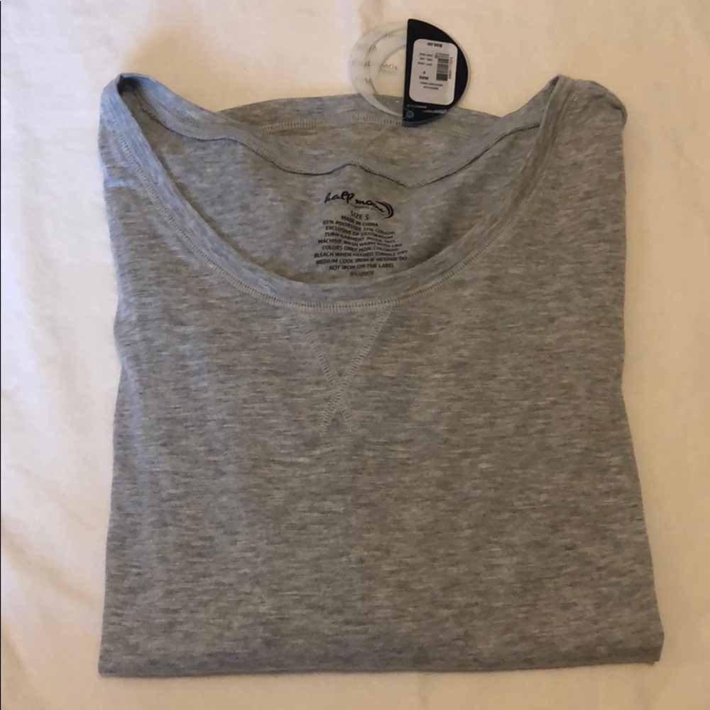 NEW Half Moon Sweatshirt-like T-shirt Small Grey